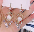 White Diamond Pearl Jhumki